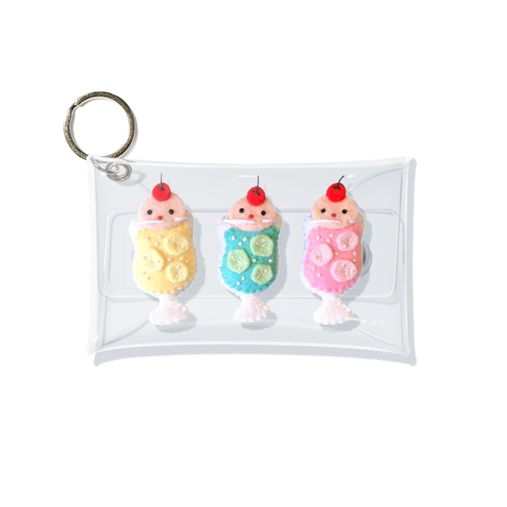 あんにゅむのクリームソーダ３姉妹 Mini Clear Multipurpose Case