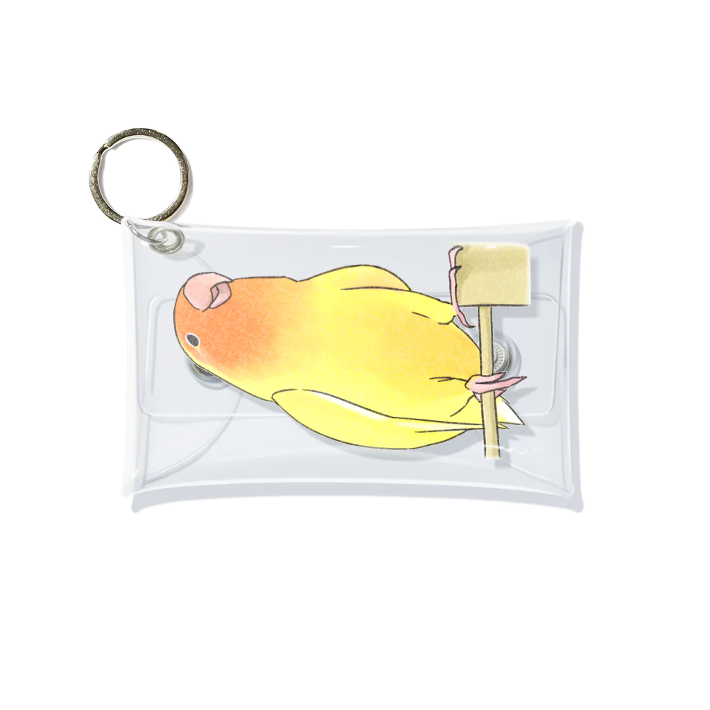 まめるりはことりの得意げ可愛い　コザクラインコちゃん【まめるりはことり】 Mini Clear Multipurpose Case