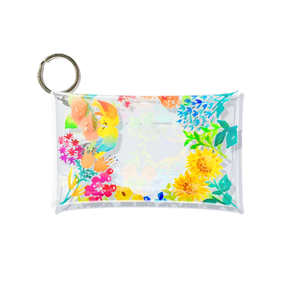 n_makiのお花に囲まれて Mini Clear Multipurpose Case