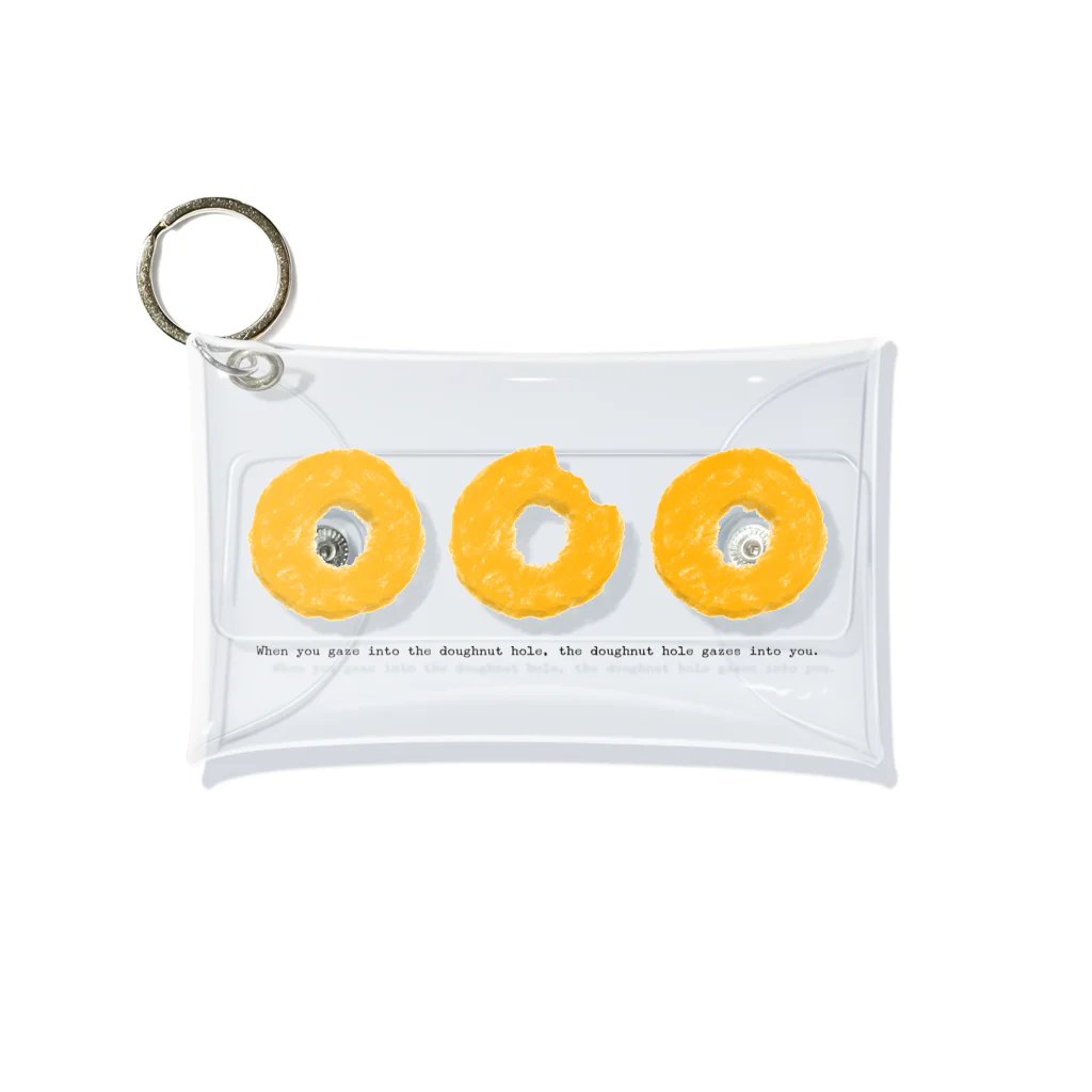 ZOZI SHOPのWhen you gaze into the doughnut hole, the doughnut hole gazes into you. Mini Clear Multipurpose Case