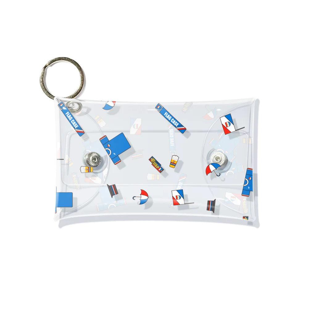 Sopopmuseumのトリコロールなサッカー観戦グッズ Mini Clear Multipurpose Case