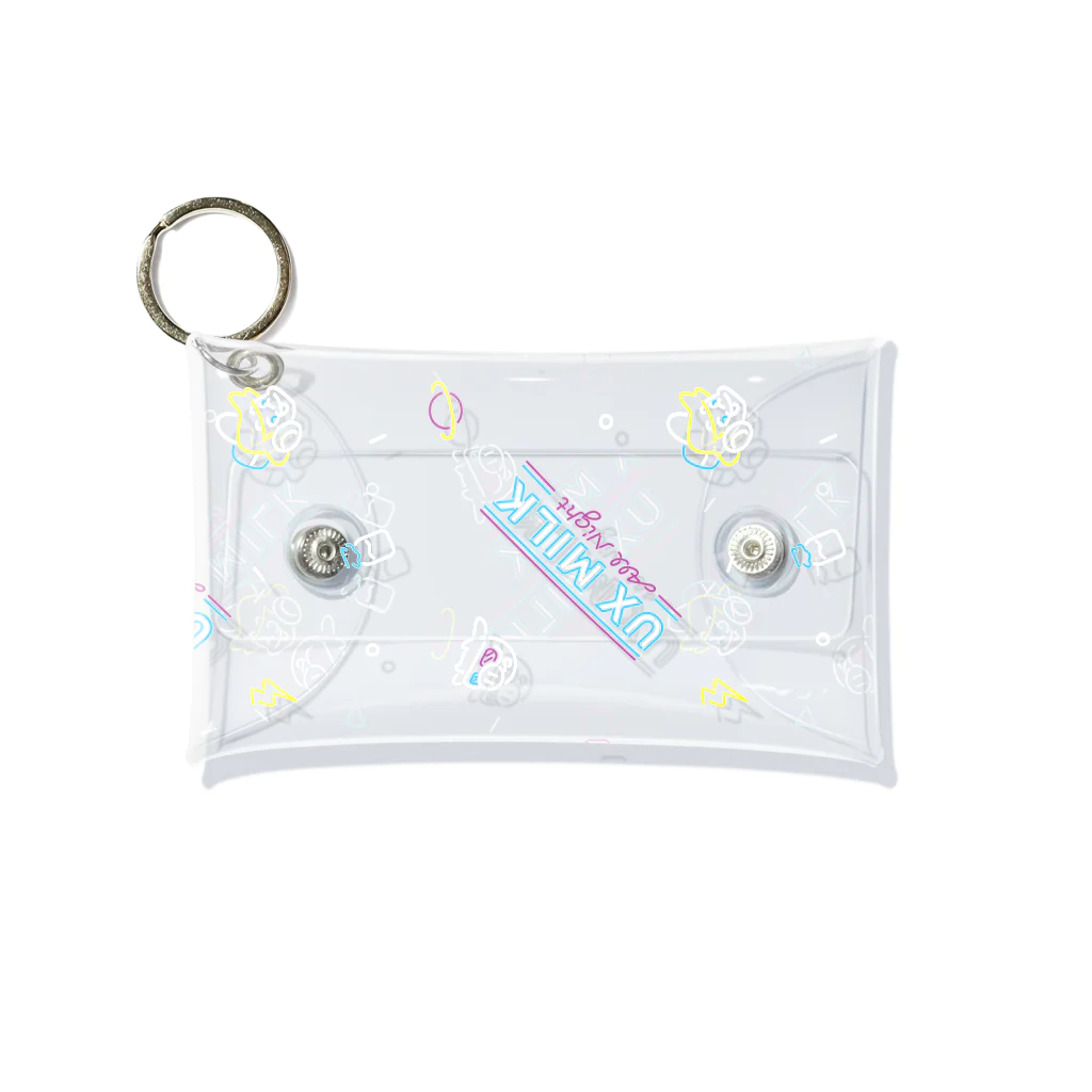 MILK STANDのクリアマルチケース(小)_All Night!(総柄) Mini Clear Multipurpose Case