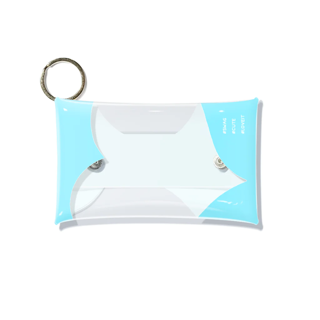 mcSHOPのアクスタケース(ハート枠Light Blue) Mini Clear Multipurpose Case