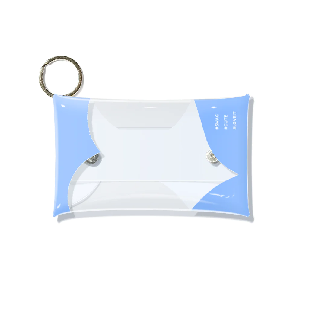 mcSHOPのアクスタケース(ハート枠Blue) Mini Clear Multipurpose Case