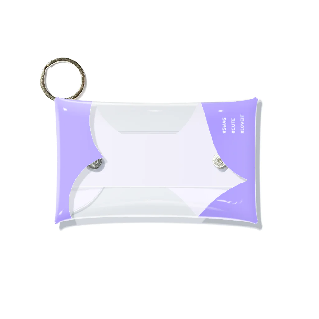 mcSHOPのアクスタケース(ハート枠Purple) Mini Clear Multipurpose Case