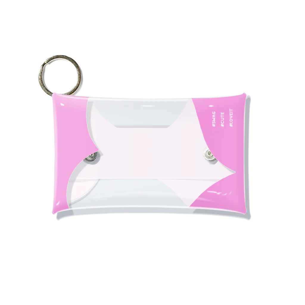 mcSHOPのアクスタケース(ハート枠Pink) Mini Clear Multipurpose Case