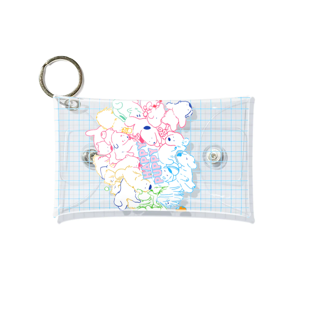 はたかわ　はまのdog(happy puppy) Mini Clear Multipurpose Case