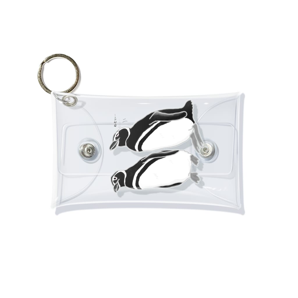 minatoriの仲良しペンギン Mini Clear Multipurpose Case