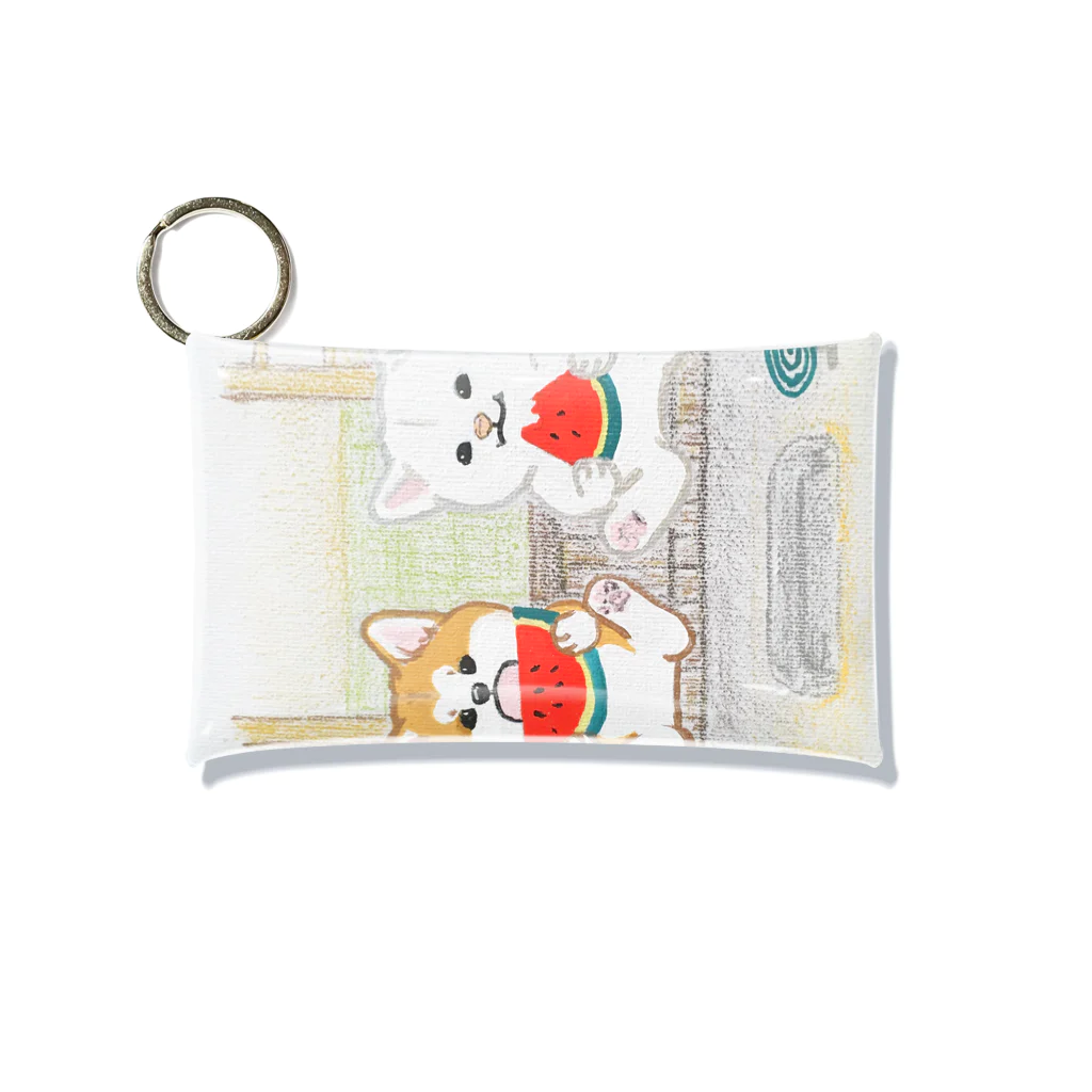 春風工房の縁側の秋田犬 Mini Clear Multipurpose Case