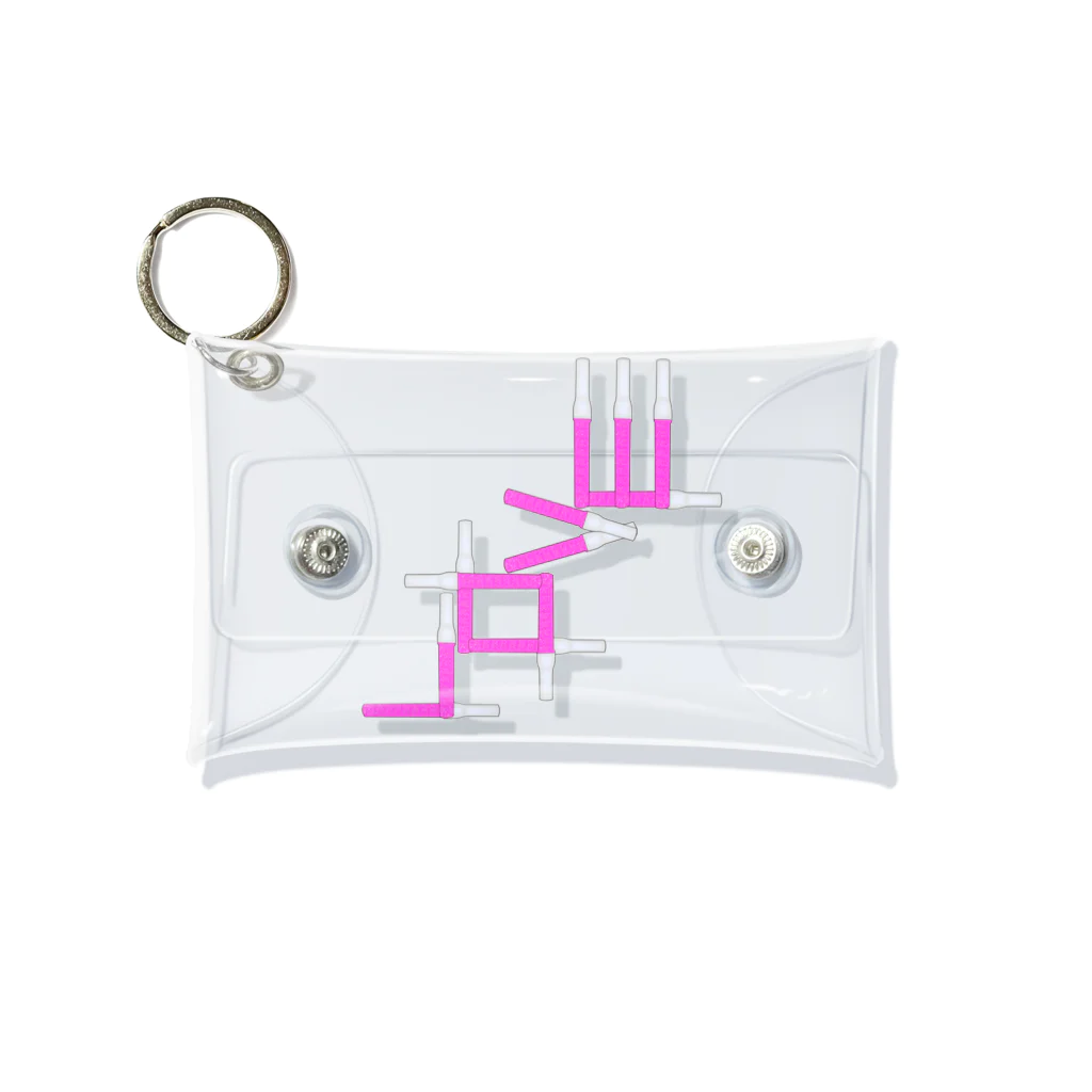 みかんの実のアクスタケース ペンライトLOVE pink Mini Clear Multipurpose Case