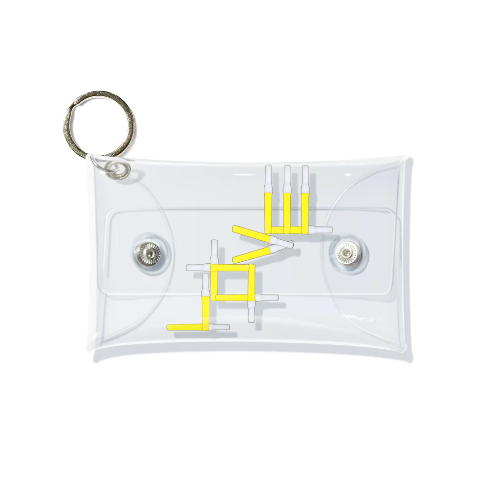 みかんの実のアクスタケース ペンライトLOVE yellow Mini Clear Multipurpose Case