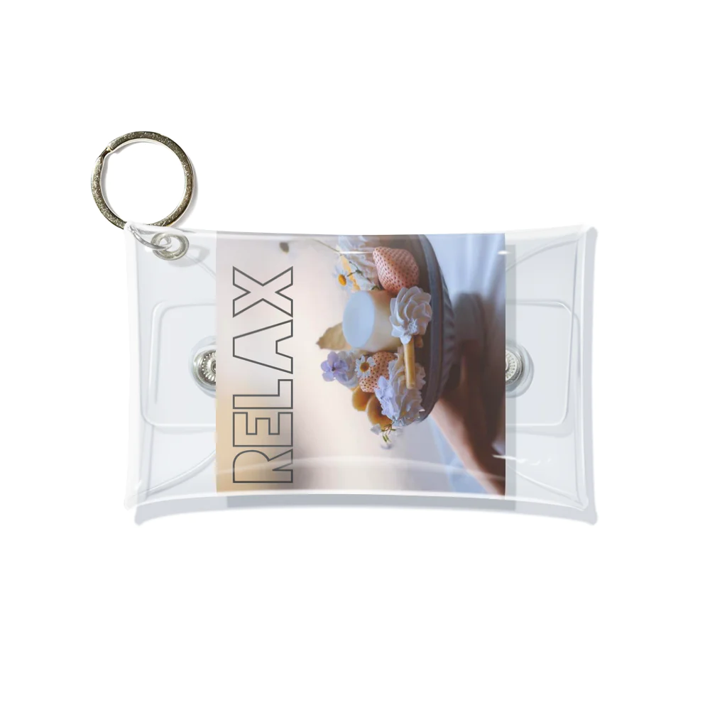 aki🧜‍♀️kia /aki narisawaのrelax 白いプリンアラモード Mini Clear Multipurpose Case