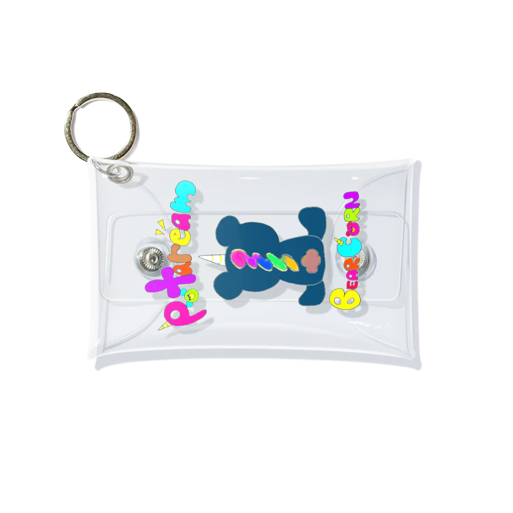 Sweets 'n' cafe ＆U=And you～アンジュ～のベアコーン(カラフル) Mini Clear Multipurpose Case