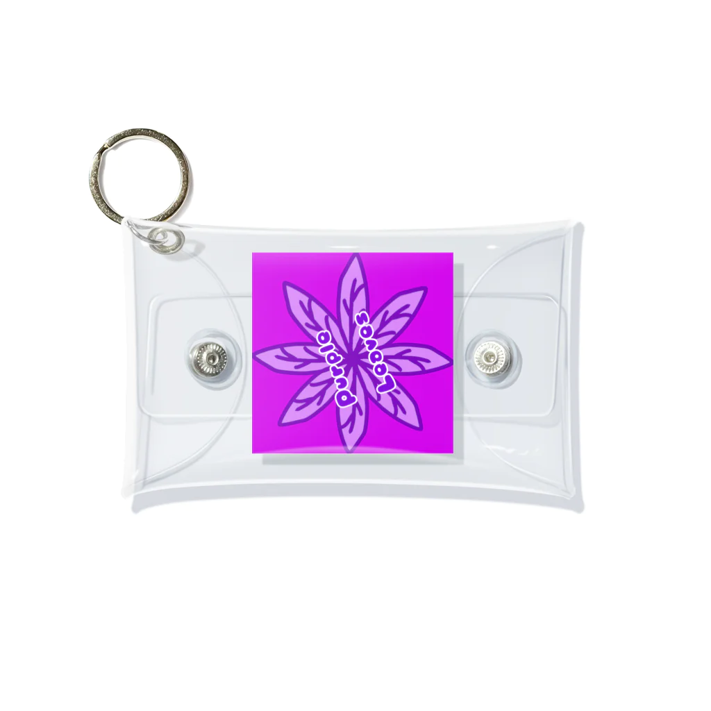 HAKOCHINのPurple Leaves Mini Clear Multipurpose Case