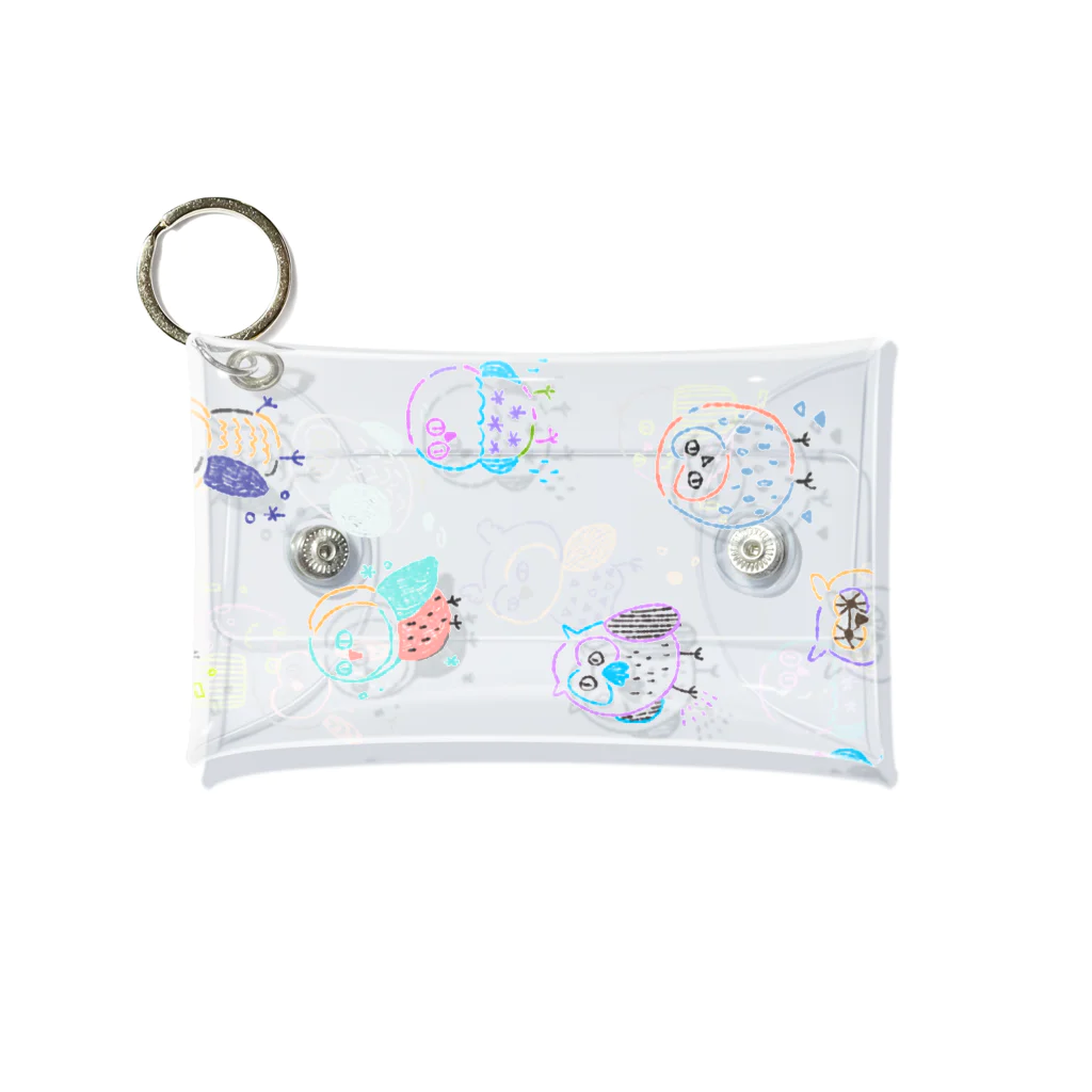 ゆるかわおよよランドのふくろうさん Mini Clear Multipurpose Case