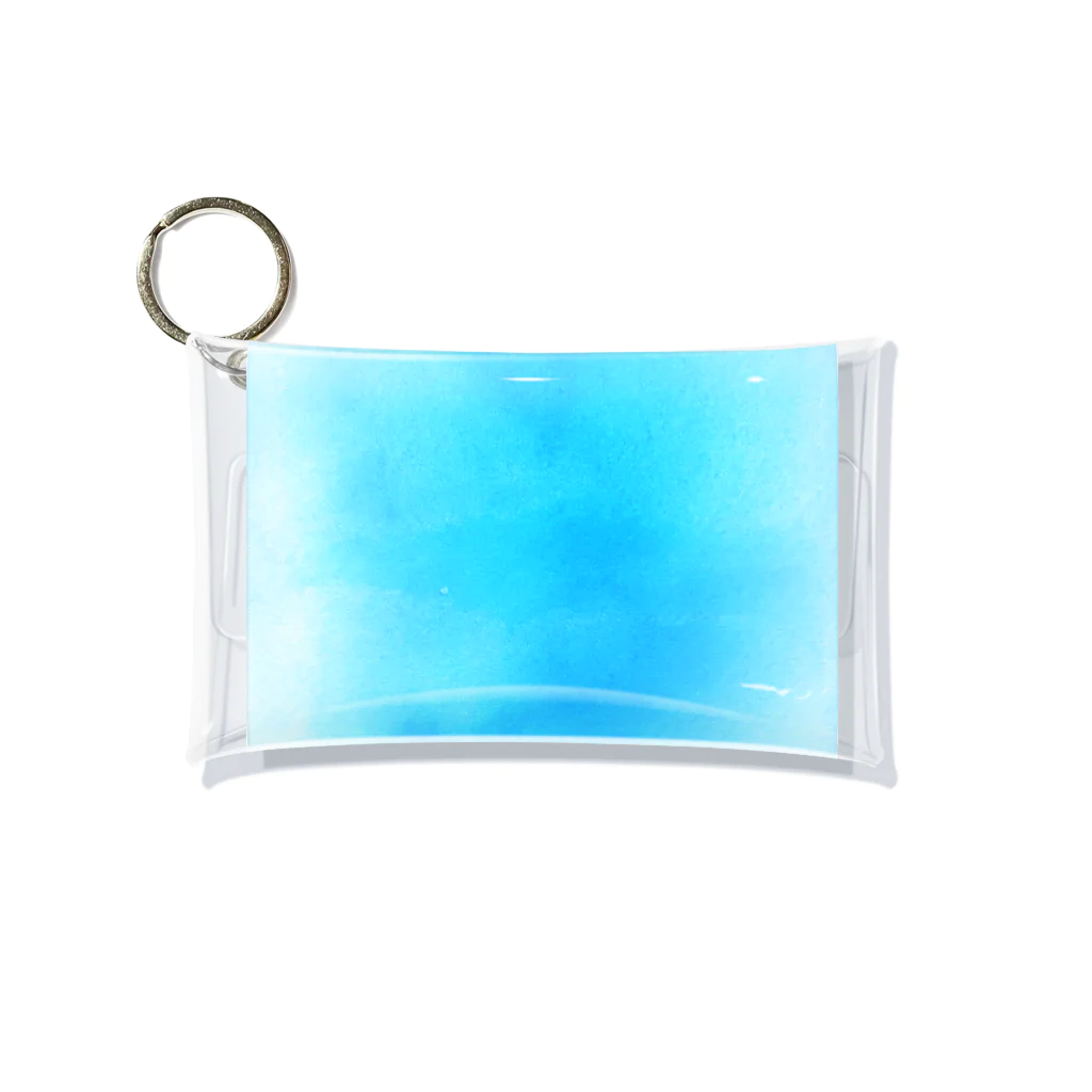 水彩 Ao_watercolorのOcean Blue　水彩 Mini Clear Multipurpose Case