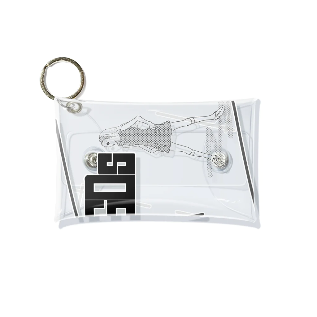 ねこ探知機の60年代レトロ☆Cute girl Mini Clear Multipurpose Case