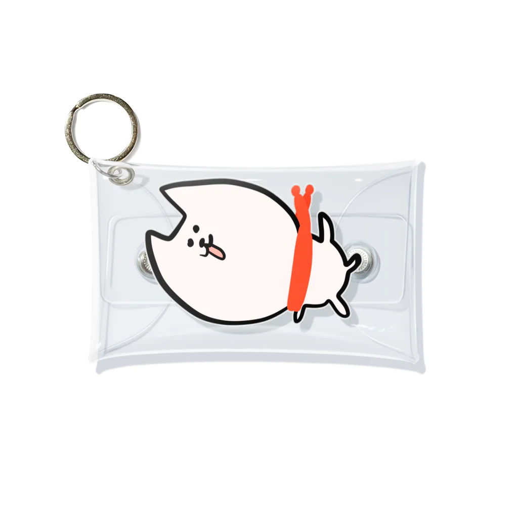 けちゃっぷごはんのお店のマフラーねこ Mini Clear Multipurpose Case