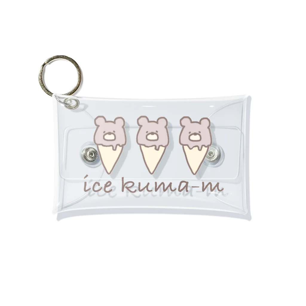 蜜ʕ•ﻌ•✻のice kuma-mʕ•ﻌ•✻ (色付き) ミニクリアマルチケース