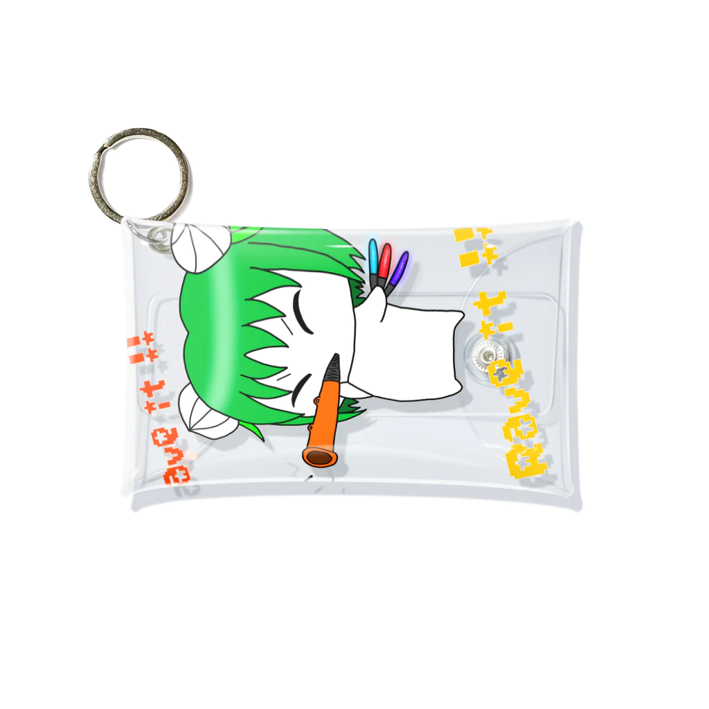 ぷらなりあん工房@物販のレイヴホーンを吹くバイモちゃん Mini Clear Multipurpose Case