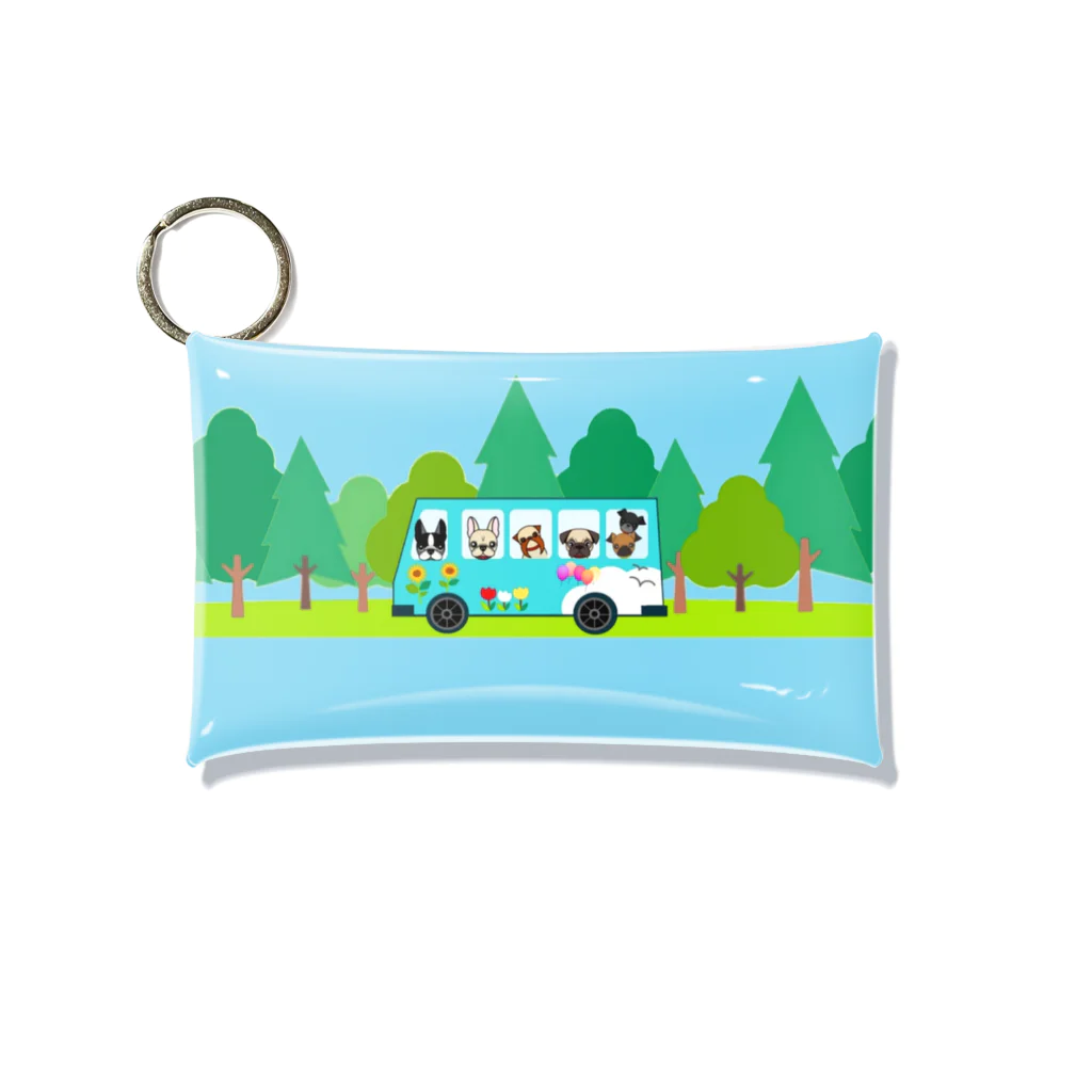 おさんぽわんこのわんちゃん達の遠足 Mini Clear Multipurpose Case