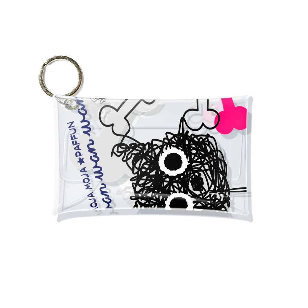 イラスト MONYAAT のCT107 もじゃもじゃ★ぱっふん*wanwanwanA Mini Clear Multipurpose Case