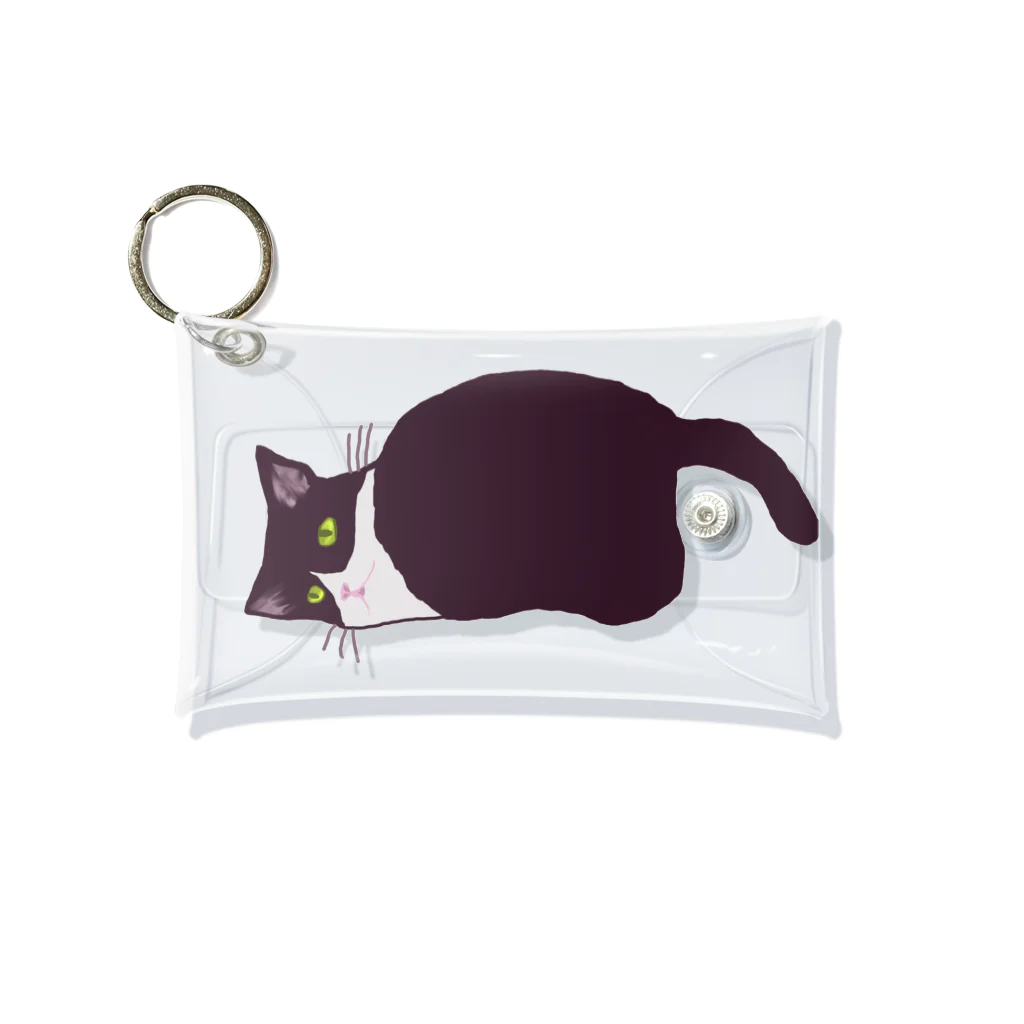 lemole スズリ店のハチワレねこ Mini Clear Multipurpose Case