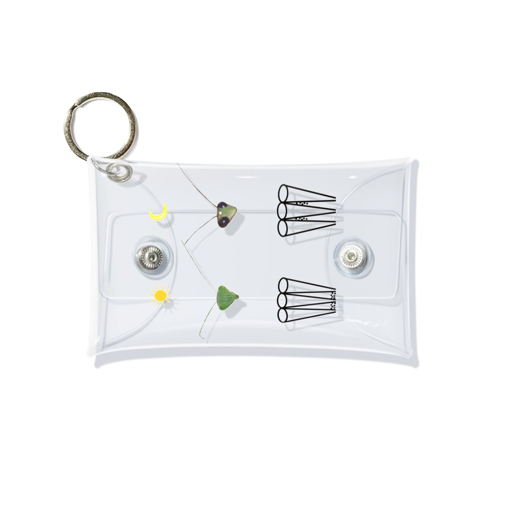 L_arctoaのカマキリの昼と夜の複眼（絵文字、背景透過ver） Mini Clear Multipurpose Case