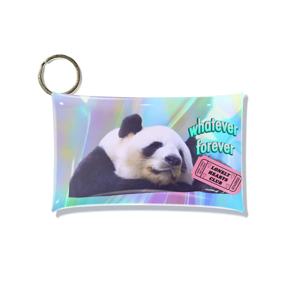 𝙈𝙊𝙈𝙊'𝙨 𝙎𝙝𝙤𝙥のホログラム&panda Mini Clear Multipurpose Case