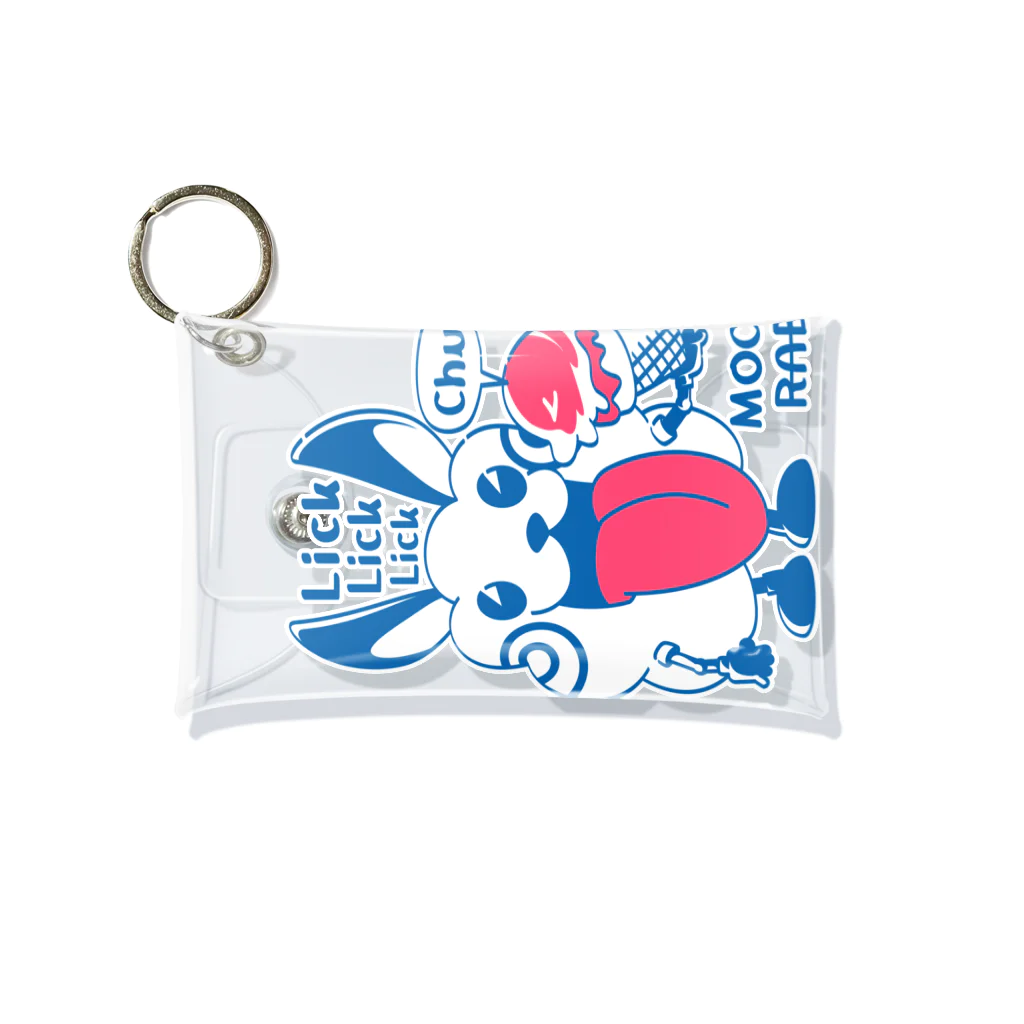 イラスト MONYAAT のモコモコラビット1号*Lick Lick Lick Mini Clear Multipurpose Case