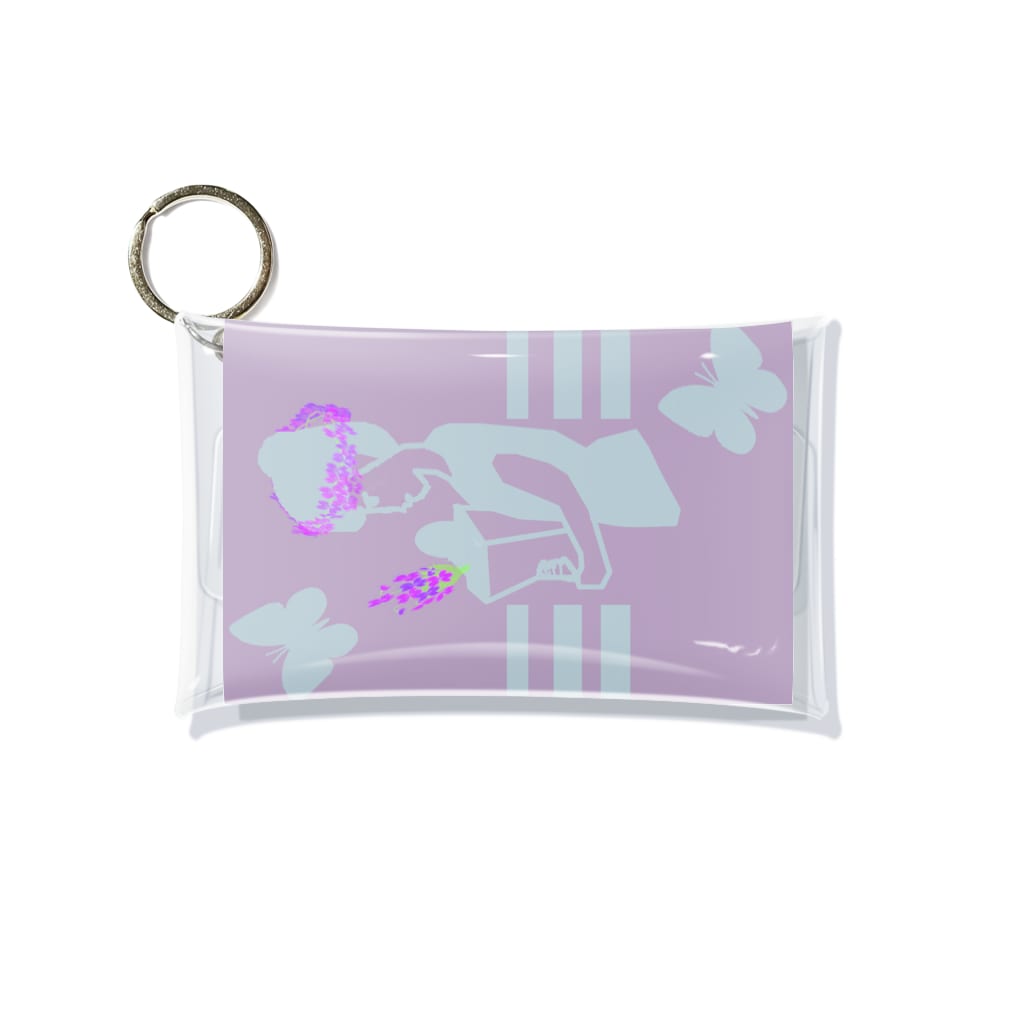 Danke Shoot Coffeeのすみれの花冠 Mini Clear Multipurpose Case