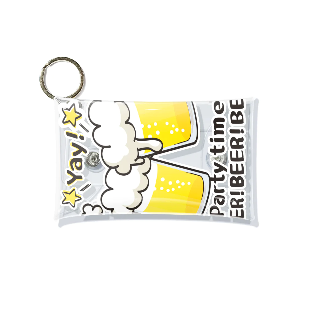 イラスト MONYAAT のBEER!BEER!BEER! A Mini Clear Multipurpose Case