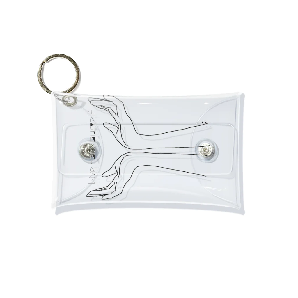 シンプルなグッズ やこ屋のLive for yourself (手の花) Mini Clear Multipurpose Case