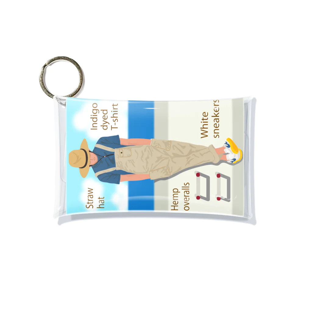 キッズモード某の海と麦わら帽の青年 Mini Clear Multipurpose Case