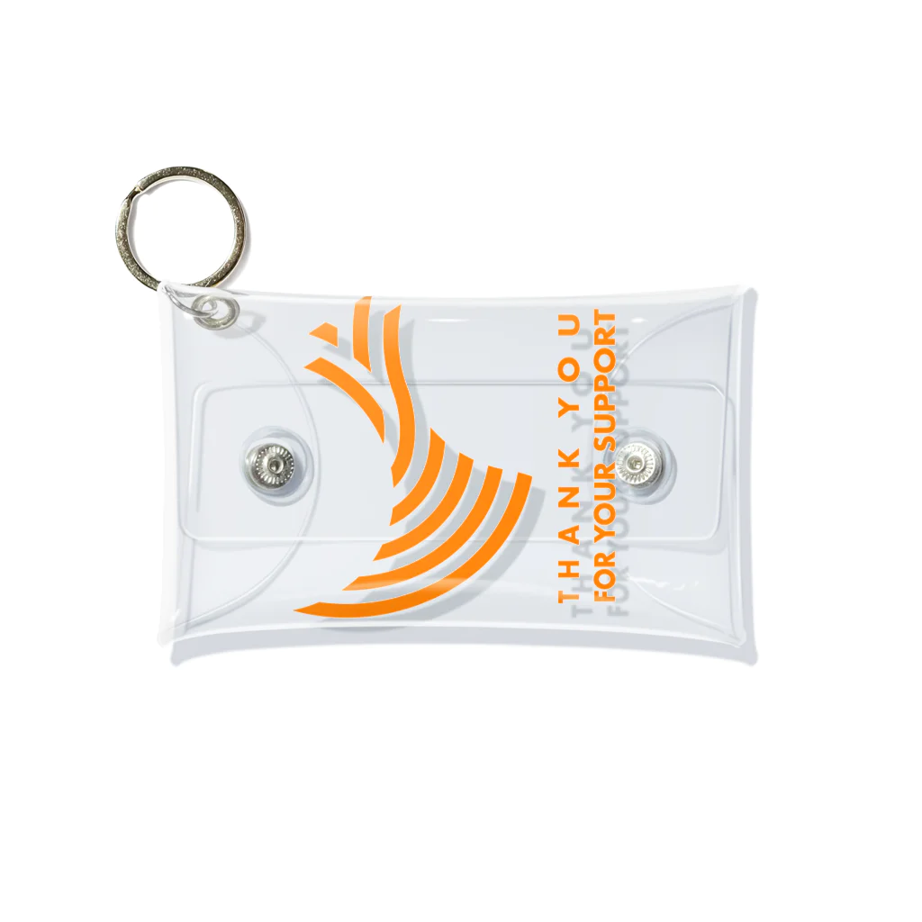 OHINERI SHOPのTHANK YOU FOR YOUR SUPPORT / ORANGE Mini Clear Multipurpose Case