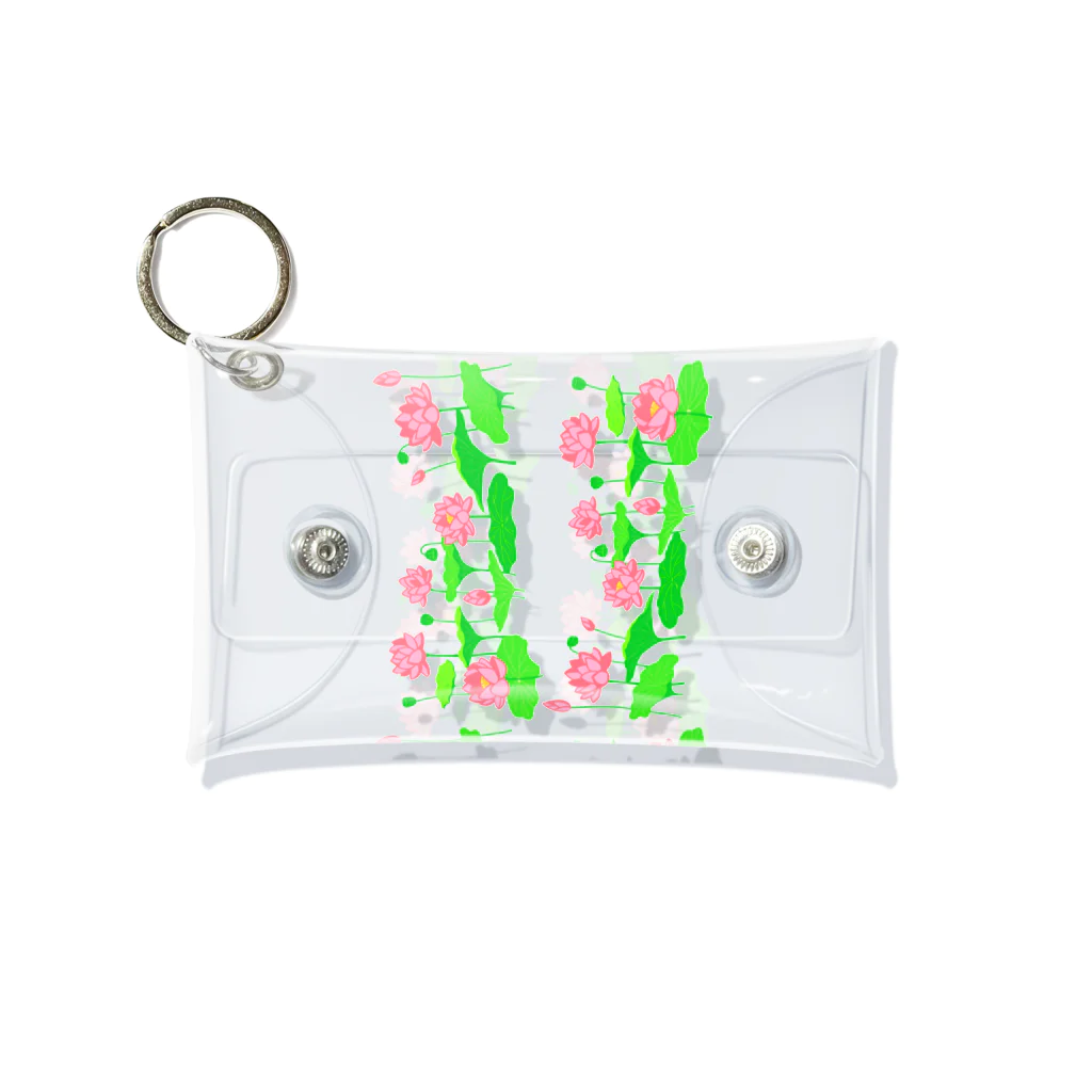 yumyamのここが蓮池になるイラスト(小さい柄) Mini Clear Multipurpose Case