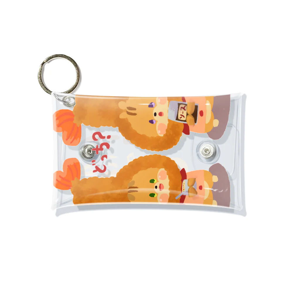 お絵描き狐のエビフライどっちで食べる？リスたん Mini Clear Multipurpose Case