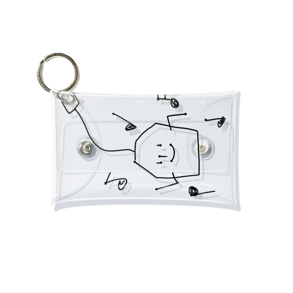 さつきうさぎえびえびショップのダンスダンスティーバッグくん Mini Clear Multipurpose Case