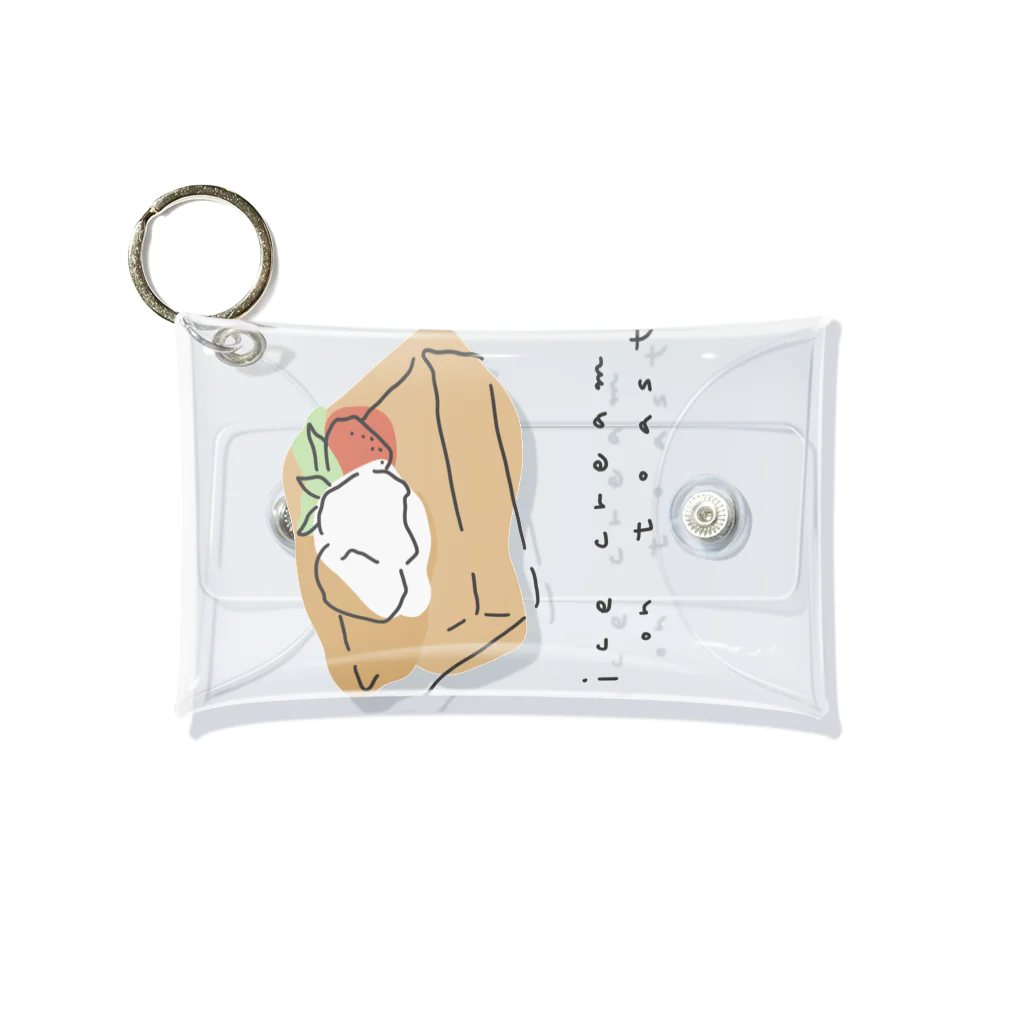 m__plantのice cream on toast Mini Clear Multipurpose Case