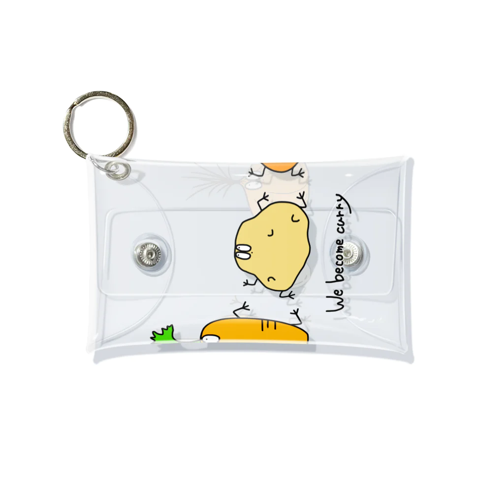 わたわたぽぽぽのWe are curry(カラー) Mini Clear Multipurpose Case