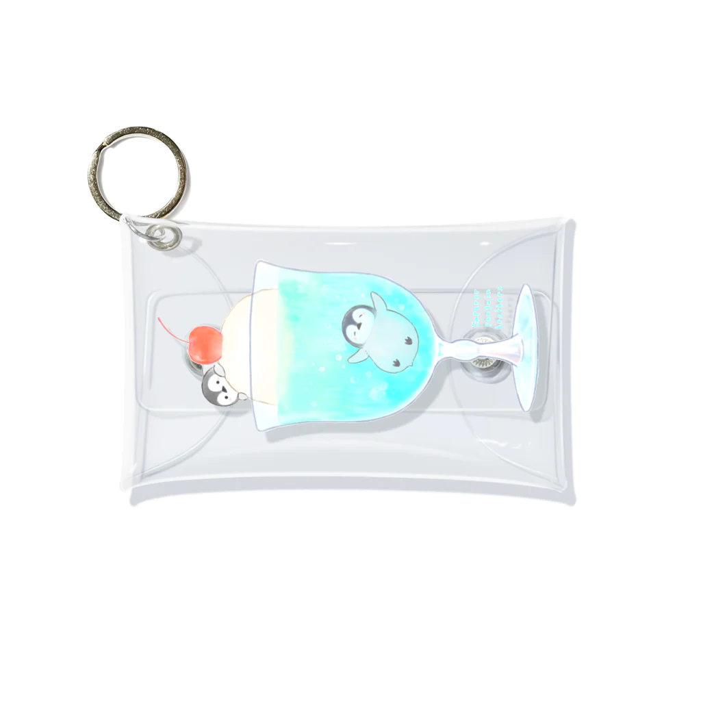 おがわゆきこのクリームソーダとペンギン（ロゴ入り） Mini Clear Multipurpose Case