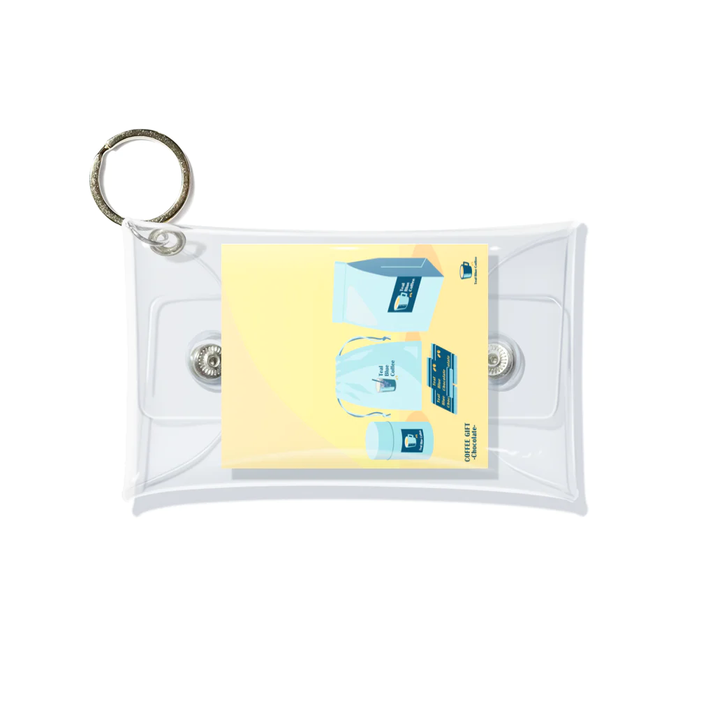 Teal Blue CoffeeのCOFFEE GIFT -Chocolate- YELLOW Ver. Mini Clear Multipurpose Case