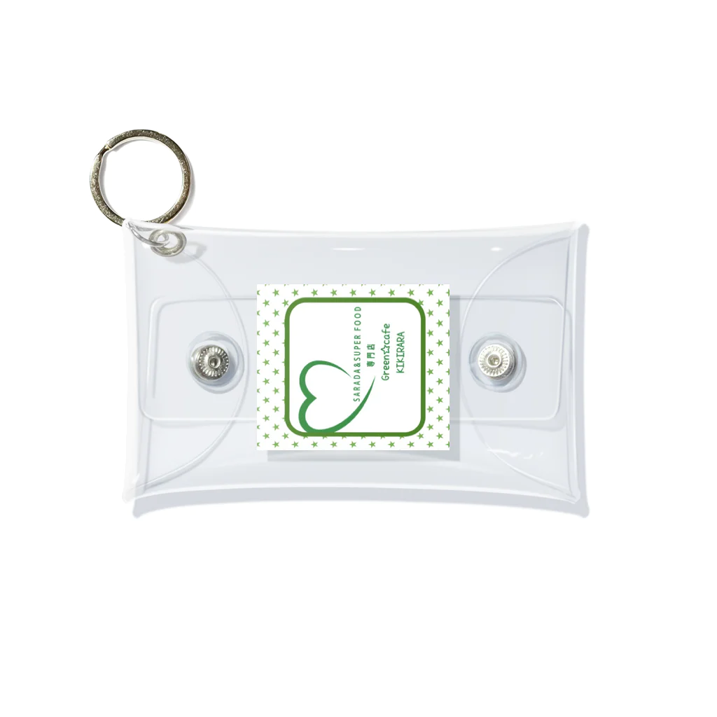 SARAD&SUPER FOOD専門店Green☆ cafe KIKIRARAの KIKIRARAロゴ入り Mini Clear Multipurpose Case