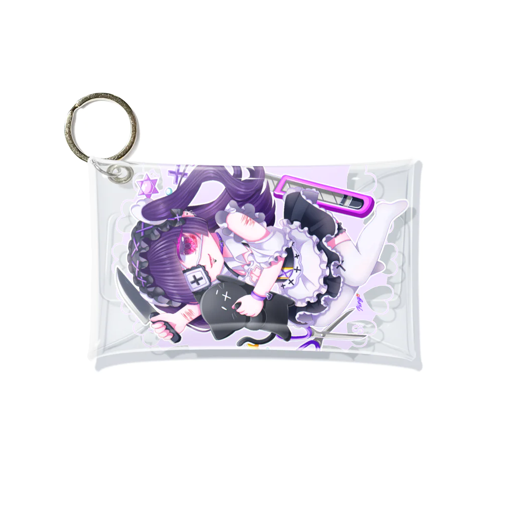 来世の林檎しゃん のSuicide Maid ミニキャラ紫色💜 Mini Clear Multipurpose Case