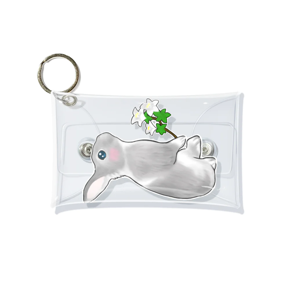 Mock’n Rollのうさぎのモックその3 純白の花を君に Mini Clear Multipurpose Case