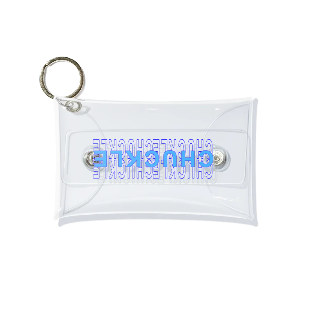 CHUCKLE  の青ロゴ Mini Clear Multipurpose Case