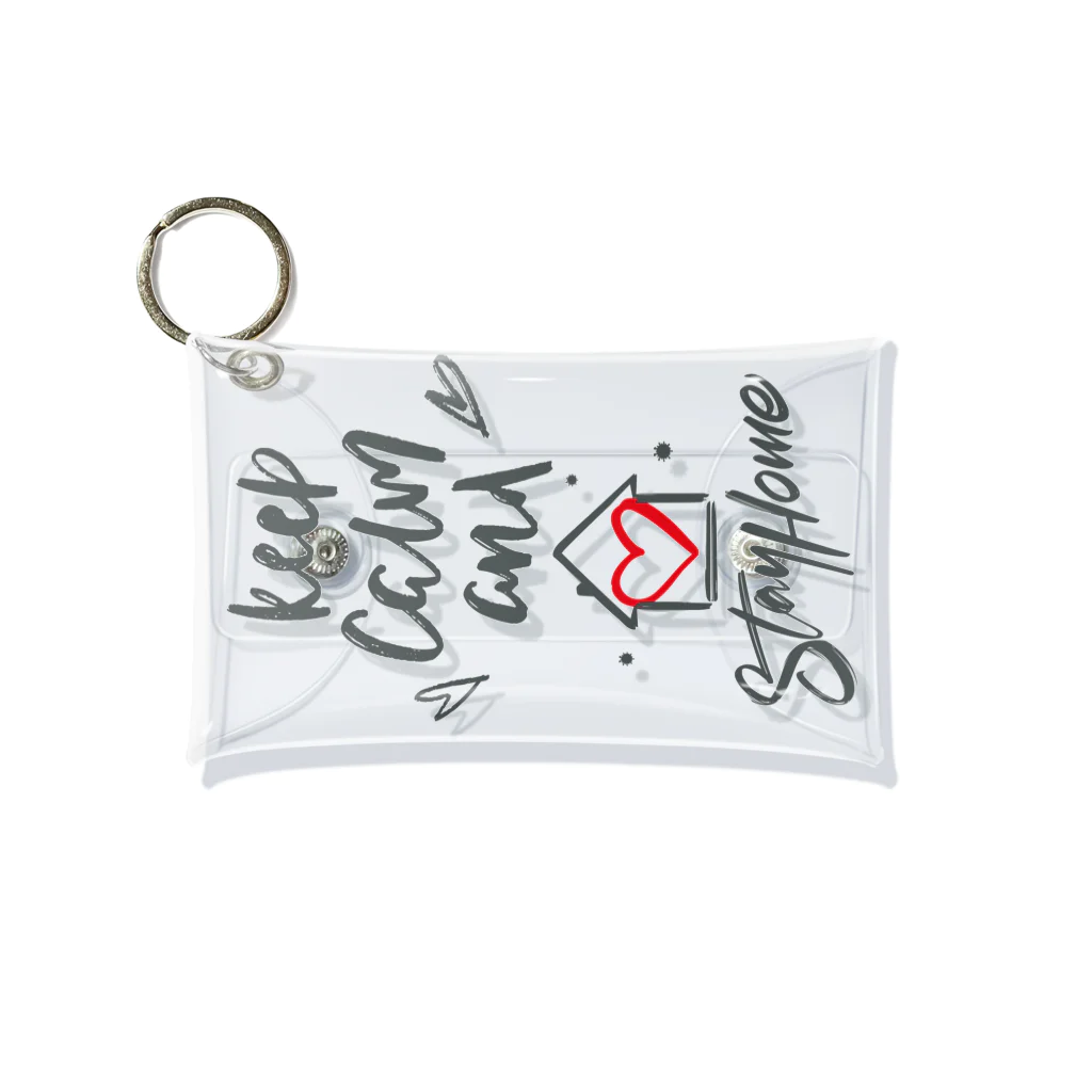 シェアメディカルブランドショップのKeep Calm and Stay Home Mini Clear Multipurpose Case