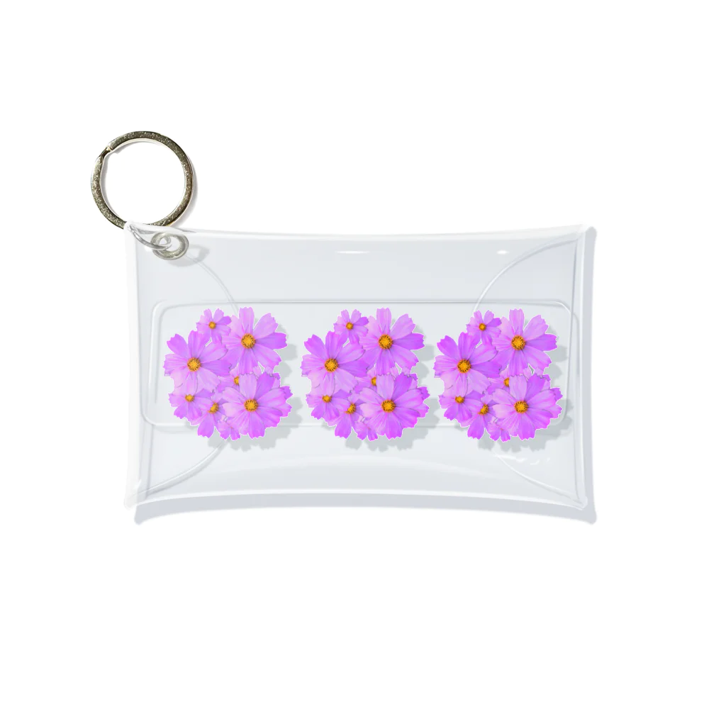 鹿出没注意の3連秋桜 Mini Clear Multipurpose Case