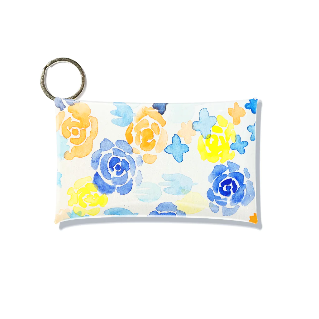 SHOP 琥珀糖のまみの水彩画『花と遊ぶ』 Mini Clear Multipurpose Case