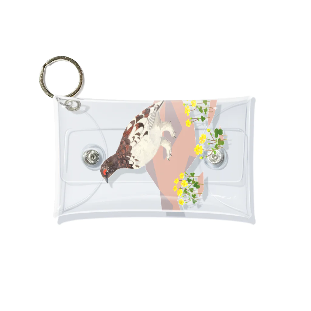 piro piro piccoloのライチョウとミヤマキンバイ Mini Clear Multipurpose Case